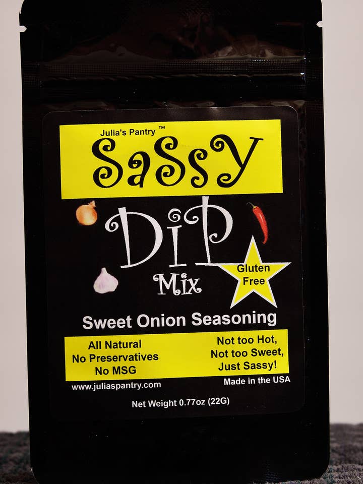 Sassy Sweet Onion Dip Mix for wholesale by Julia's Southern Foods, LLC