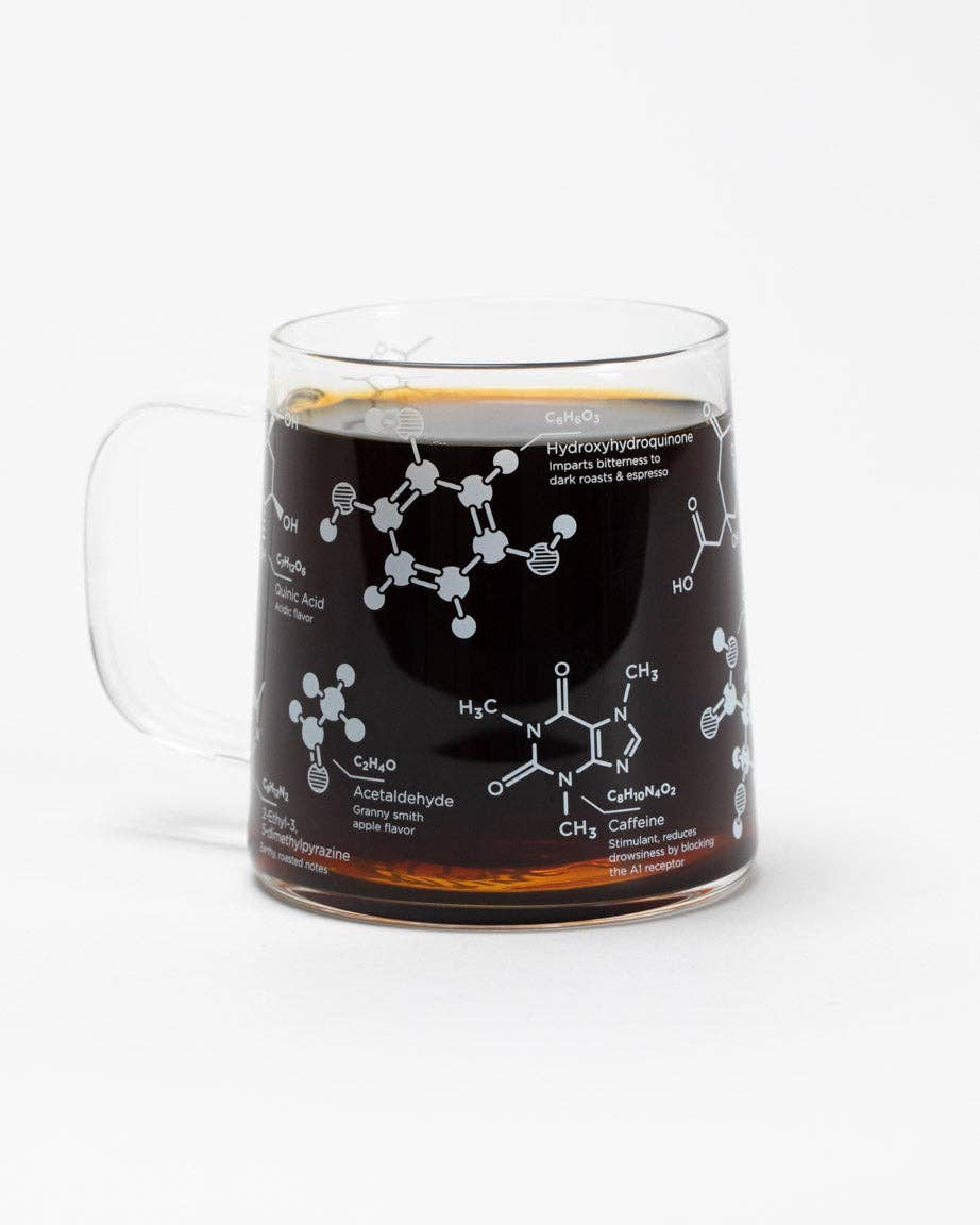 Cognitive Surplus EU - Wholesale Koffiemok - Koffie Chemie 295 mL Glazen Mok (Set van 4)1