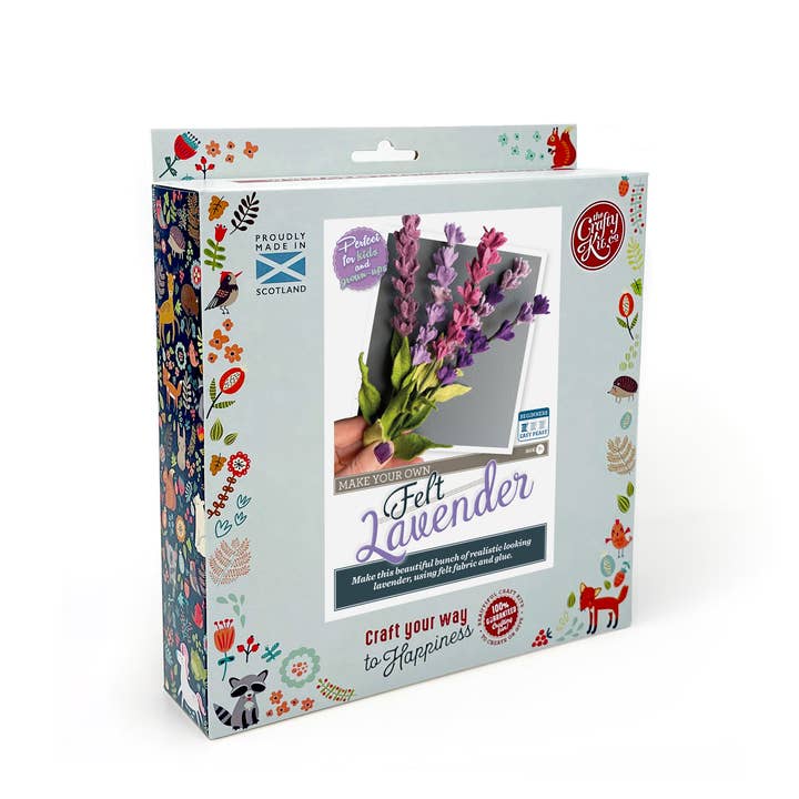 The Crafty Kit Company - Venta al por mayor Kit de manualidades - Kit artesanal de flores de lavanda de fieltro