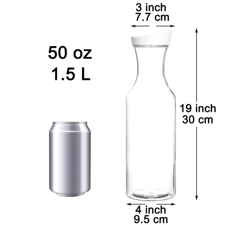 Youngever - Wholesale Carafe - Youngever 2 Pack 50OZ Plastic Carafe, Reusable Water Pitcher1