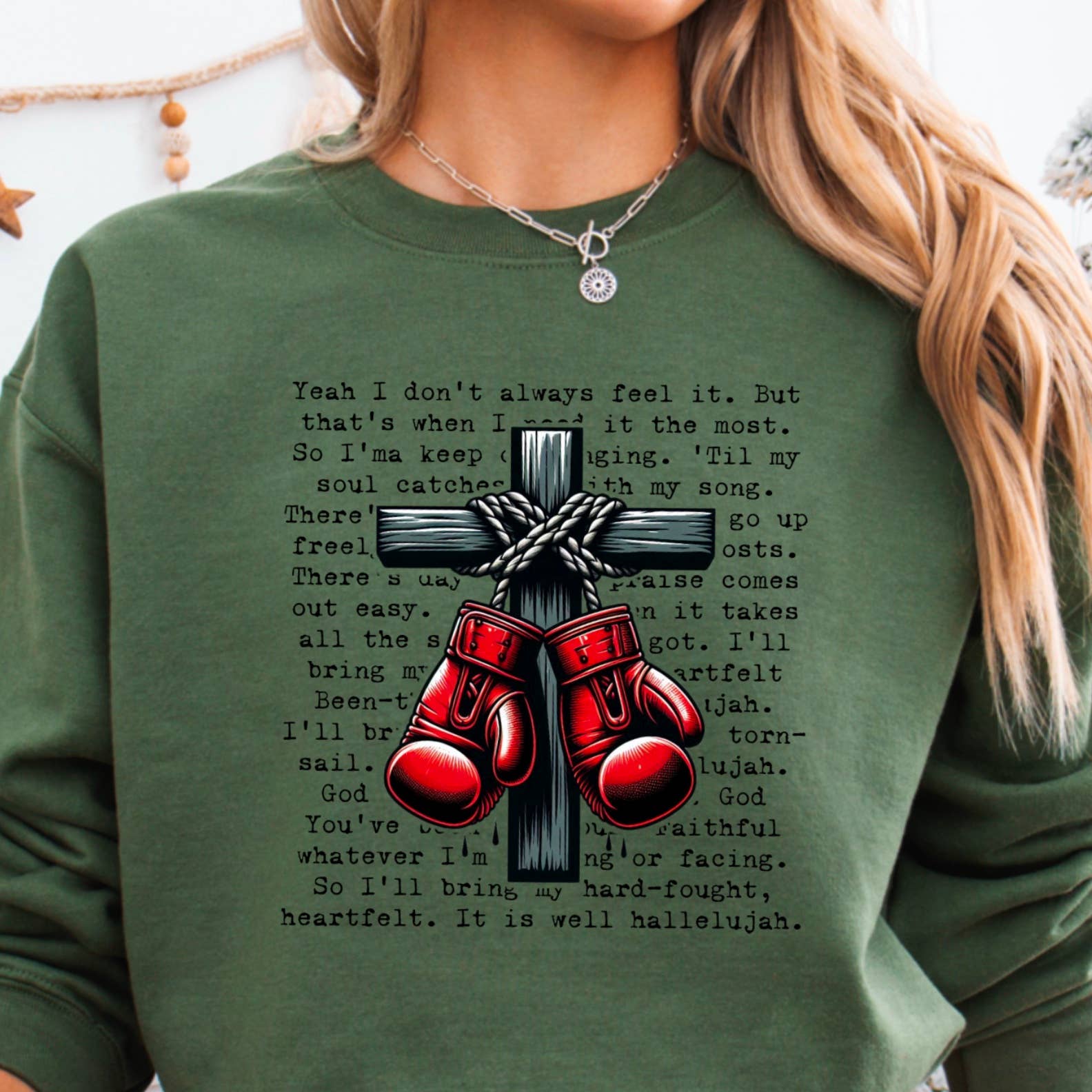 Shoppe SHC – wholesale Graphic sweatshirt – Women’s – Hard Fought Hallelujah  Screen Print Sweatshirt 15