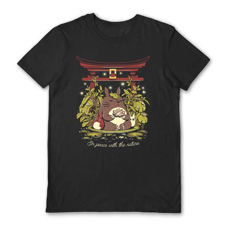 Pyramid International - Wholesale Screen Printed T-Shirt - Unisex - Ilustrata (In Peace With The Nature) Black T-Shirt