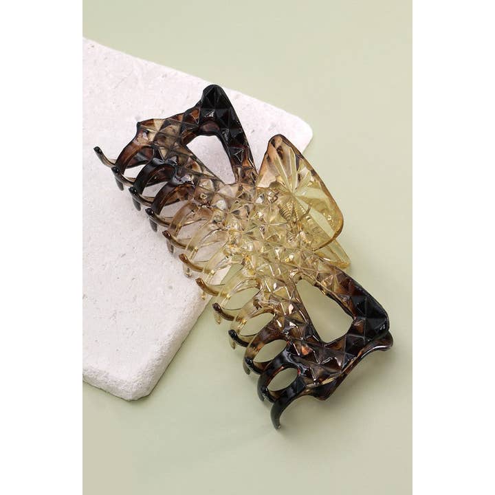 JOSSLYN by wall to wall - Wholesale Hair Clip - Women's - EXTRA LARGE OMBRE TORT CRYSTAL HAIR CLAW CLIPS | 40H6393