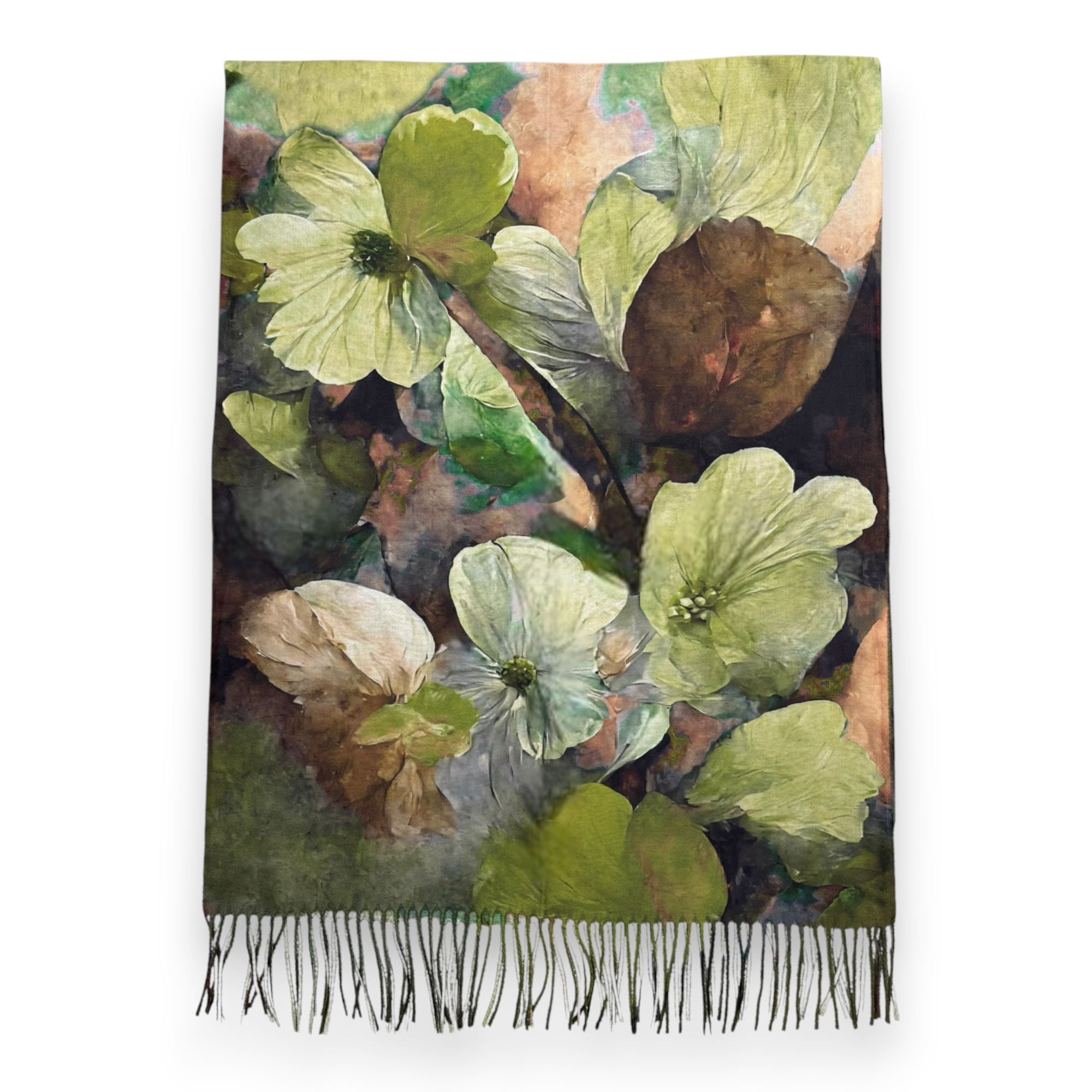 Lili Scarves (US Duty Free) - Wholesale Scarf - Women's - Big Flower Wool Blend Digital Print Scarf6