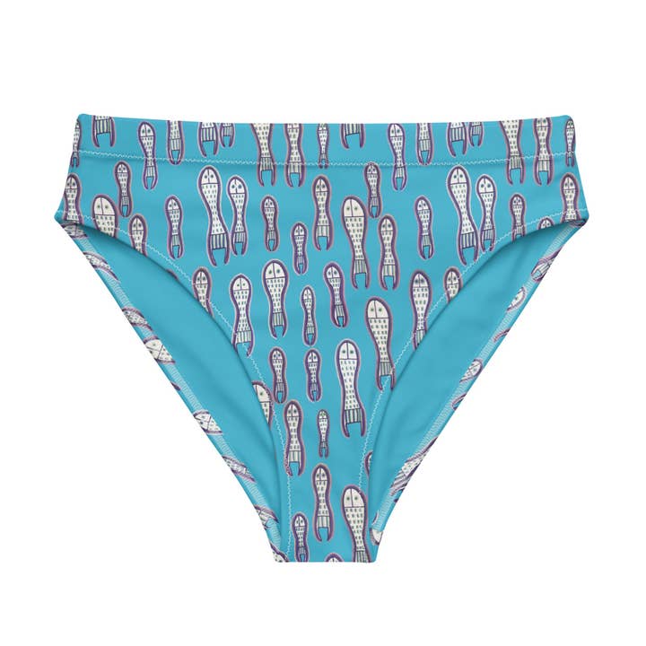 Ungud and Jiaa Dreaming high-waisted bikini bottoms - Blue for wholesale by Palet Theory
