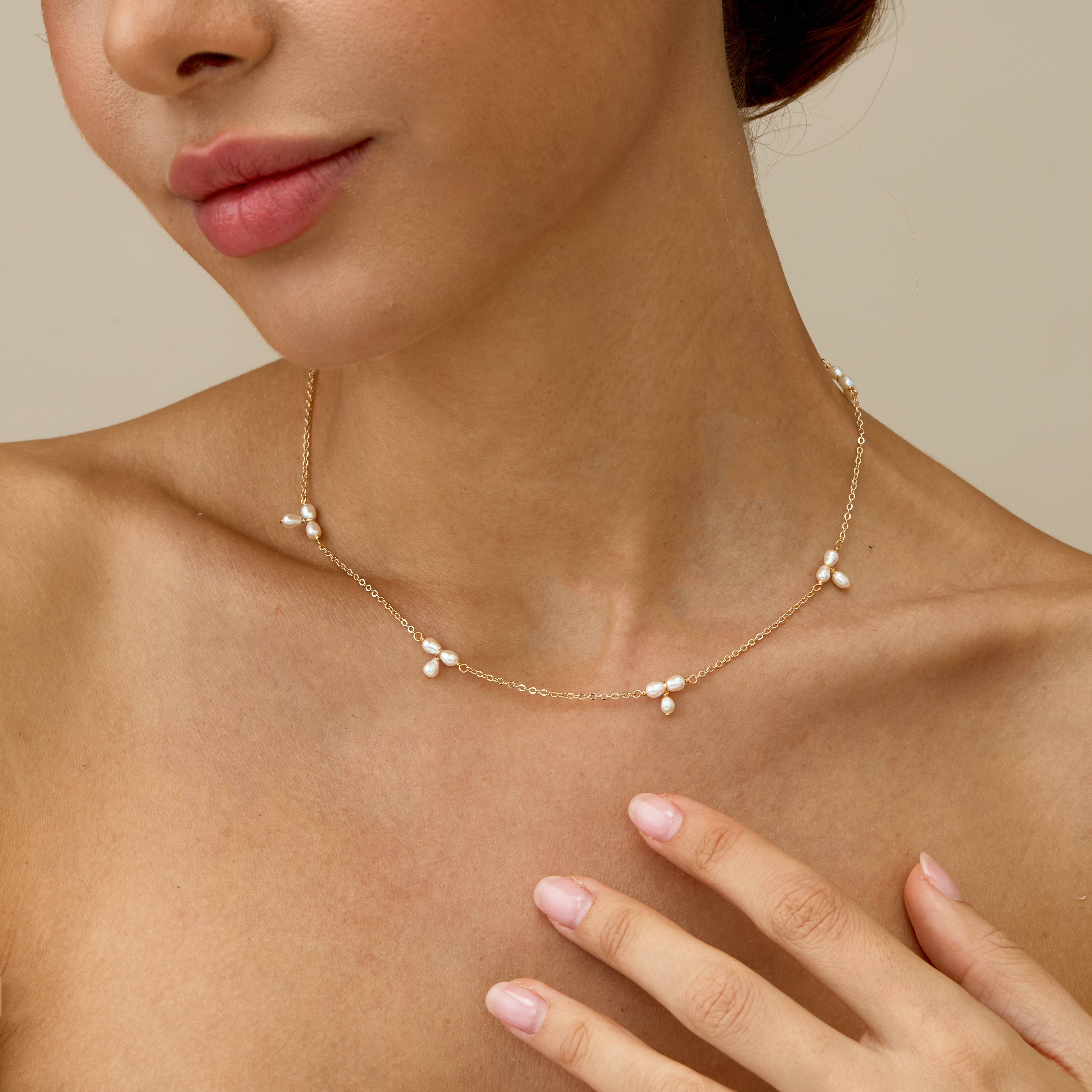 Drrtymagic - Wholesale Beaded/Pearl Necklace - Dainty Minimalist Pearl Necklace, Pearl Beads Necklace3