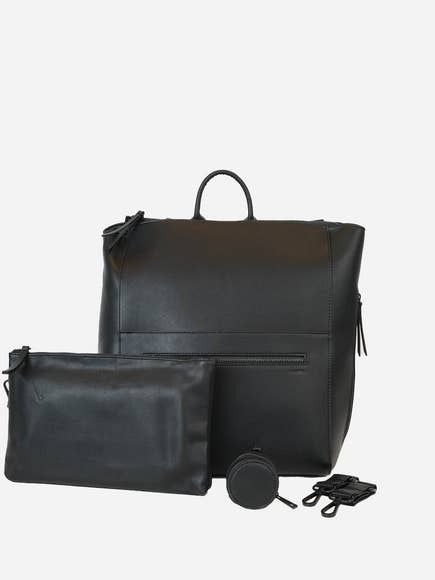 Kvadratisk blöjväska paket - Svart / Svart för wholesale av Fawn Design