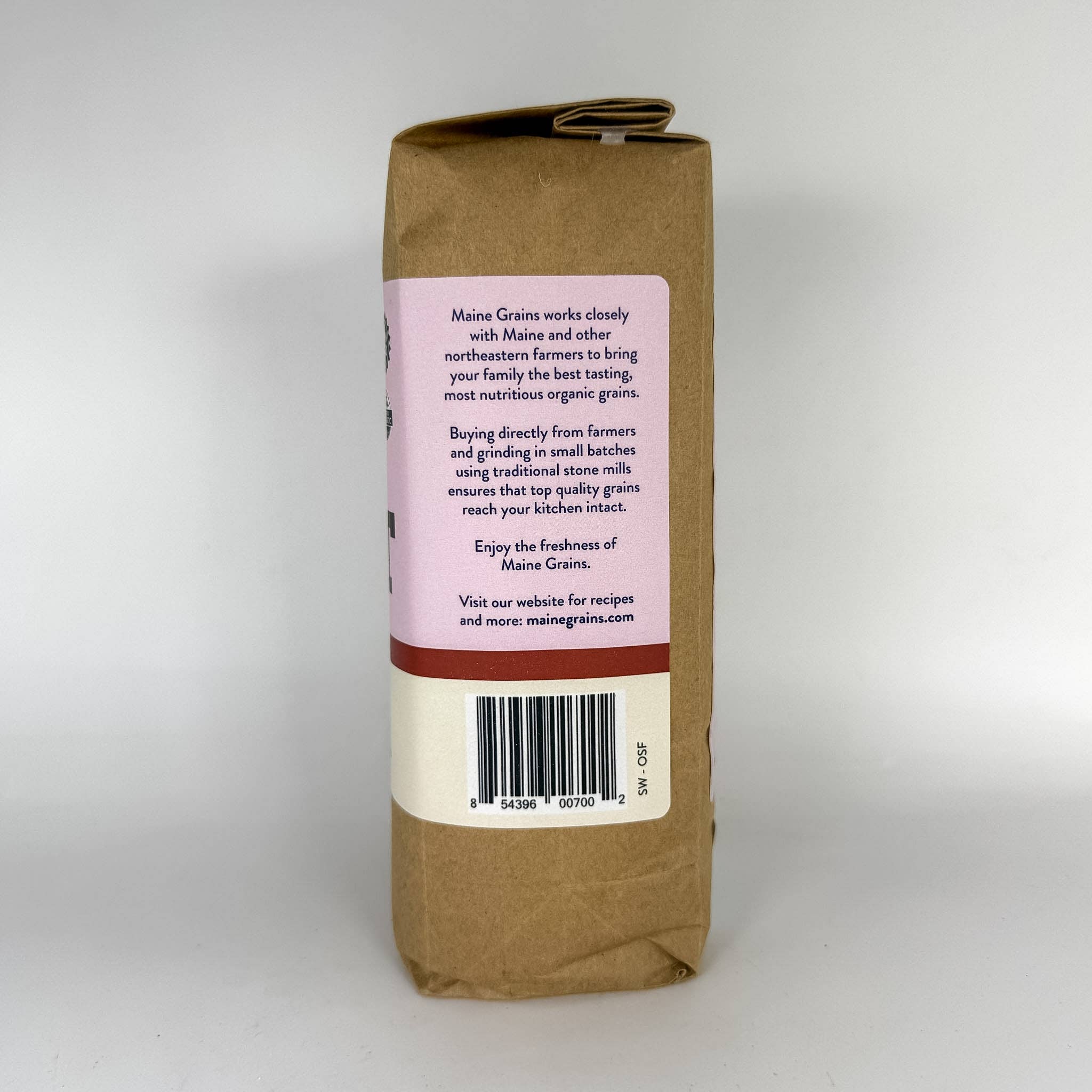 Maine Grains - Wholesale Flour - Organic Whole Spelt Flour / 6x2.4#2