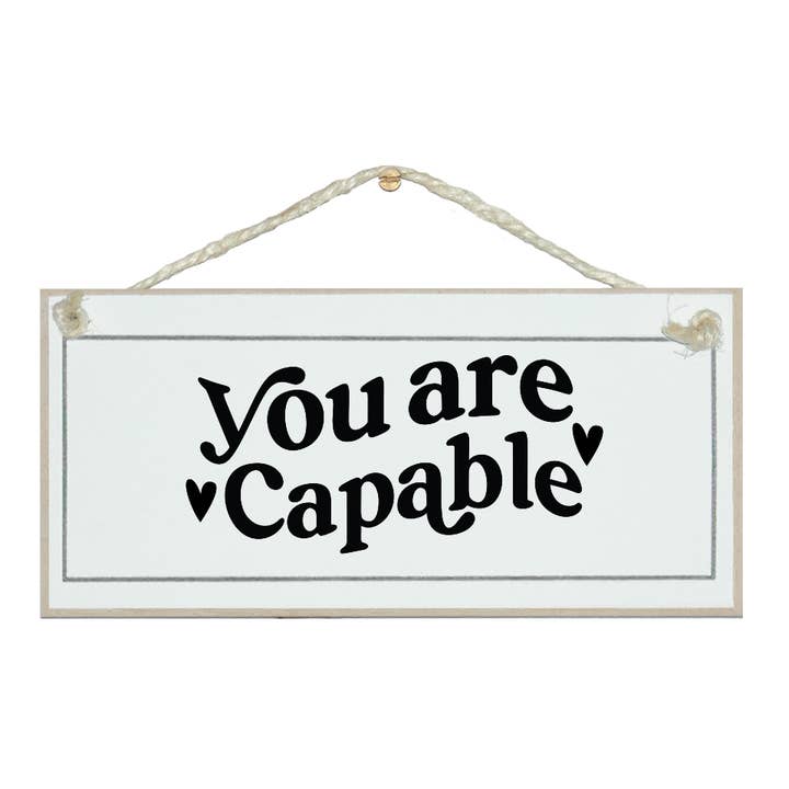 Du är kapabel inspirerande. Allmänna tecken för wholesale av Crafty Clara