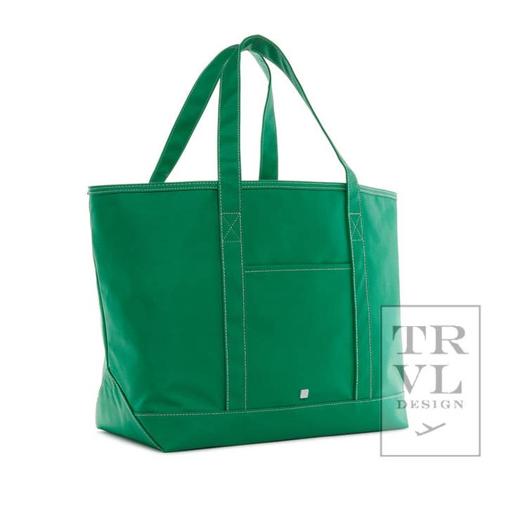 Maxi Tote - Coated Canvas Large Kelly Green *New! for wholesale on Faire