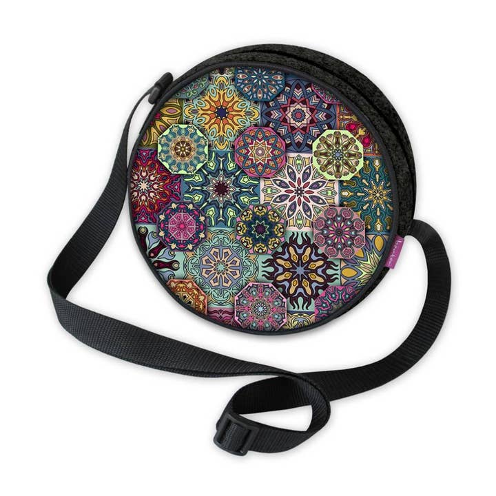 IngrossoBertoni by INCI Srl – Engroshandel Crossbodytaske - Dame – Valencia Bertoni antracit Twist Filt Tamburin taske0