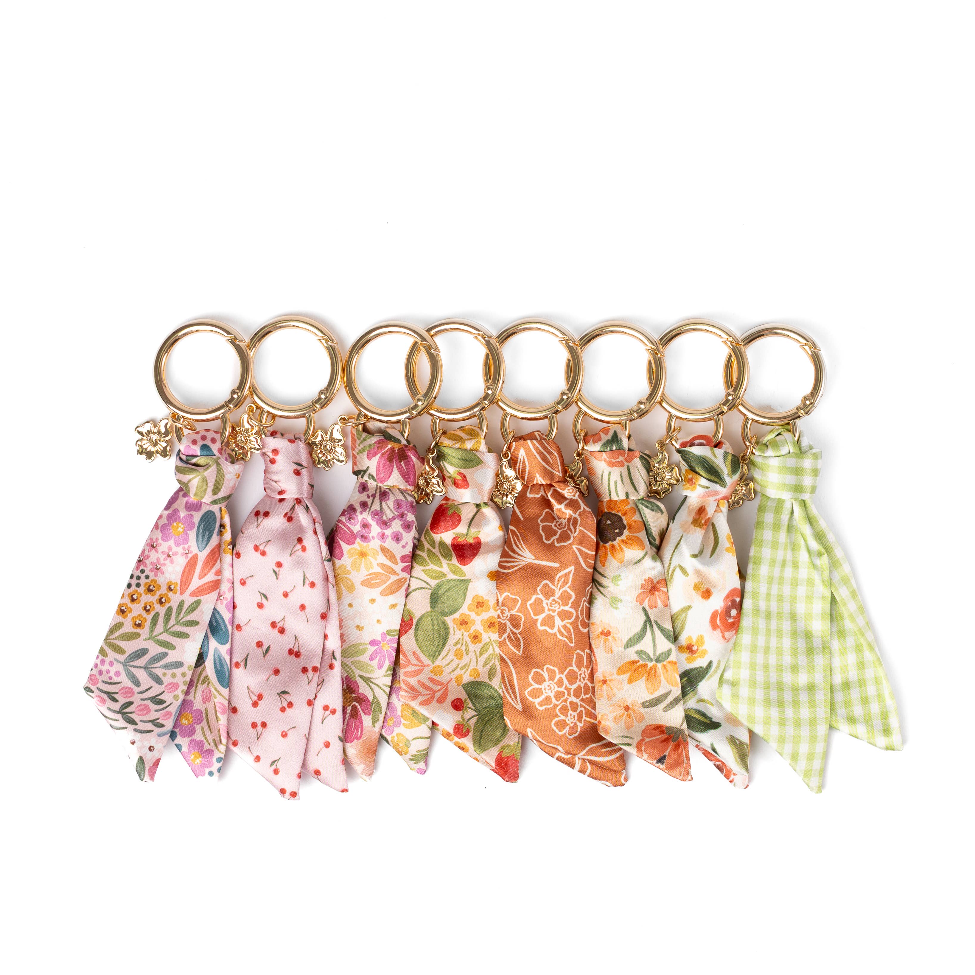 Elyse Breanne Design - Wholesale Scrunchie - Women's - Floral Satin Keychain16