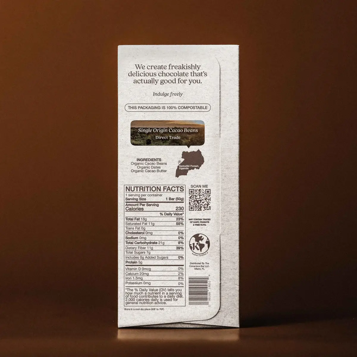 The Conscious Bar - Wholesale Chocolate Bar - Date Sweeteed Smooth Dark Chocolate7