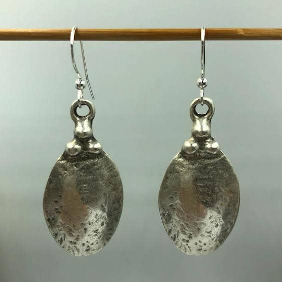 Oval Hammered Earrings for wholesale by Volare