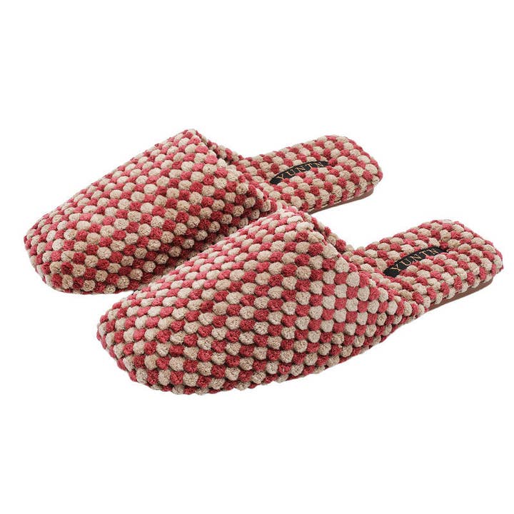 Pineapple Plush Couple Slippers Non Slip Rubber M5A301 for wholesale by alberalkirk