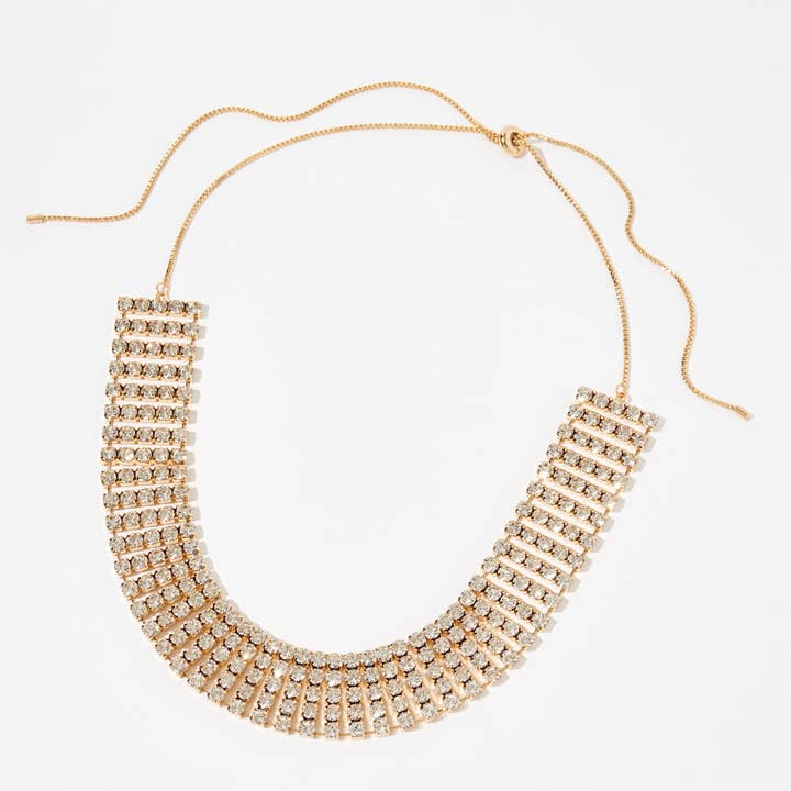 DIAMOND ADJUSTABLE STATEMENT NECKLACE for wholesale by Girly