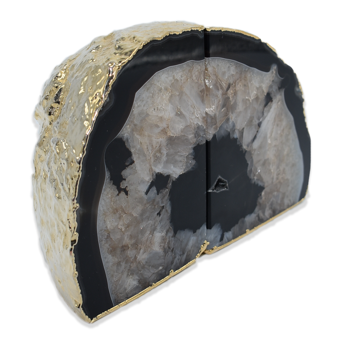 Olympus Minerals Co – Engroshandel Bogstøtte – Små agat bogstøtter - Guld Trim3