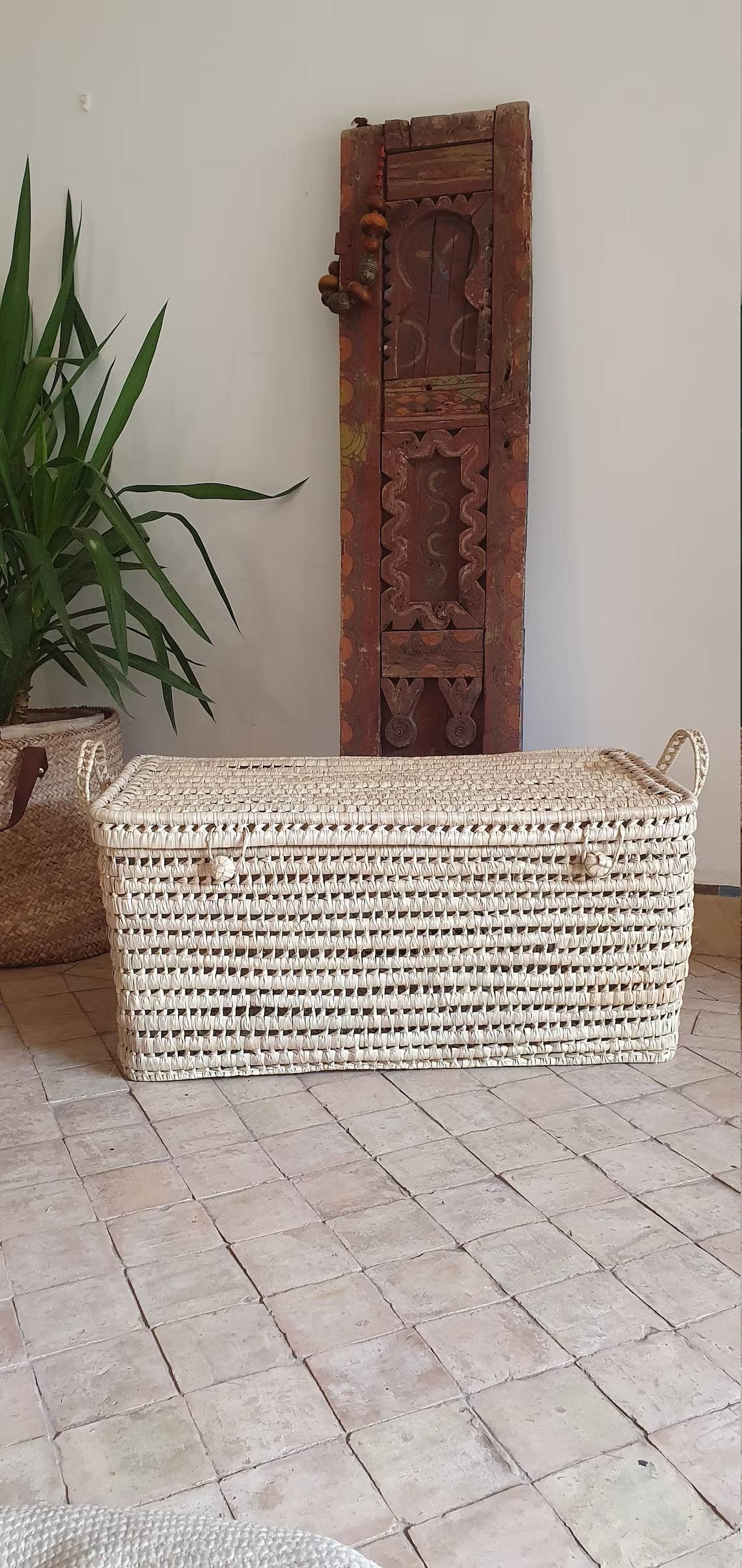 Melecraft - Wholesale Storage Bin - Wicker Storage Trunk -Palm Leaf Storage Chest Storage Basket7