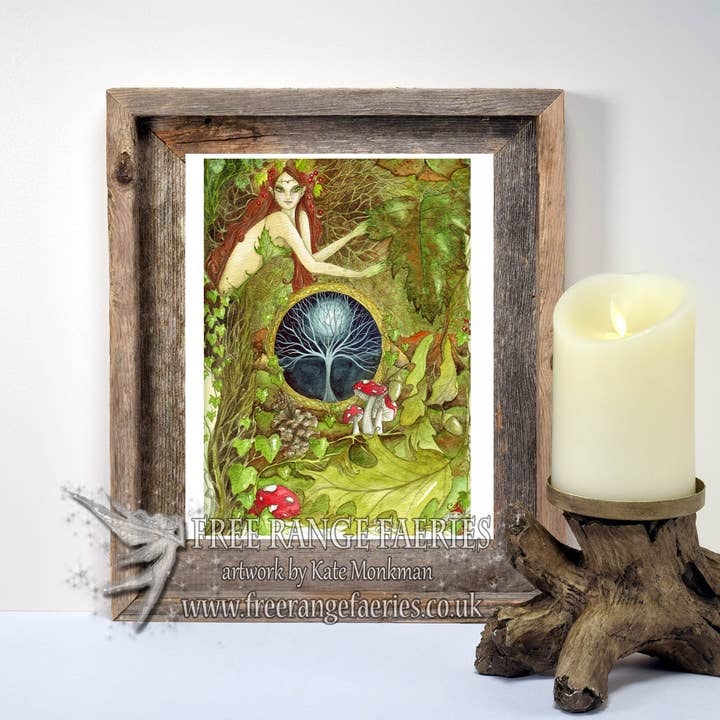 FreeRangeFaeries - Wholesale Art Print - Green Goddess A4 Signed Art Print1