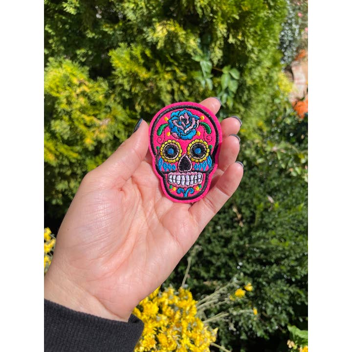 Rogue Society Apparel®️ - Wholesale Patch - Small Sugar Skull Iron on Patch