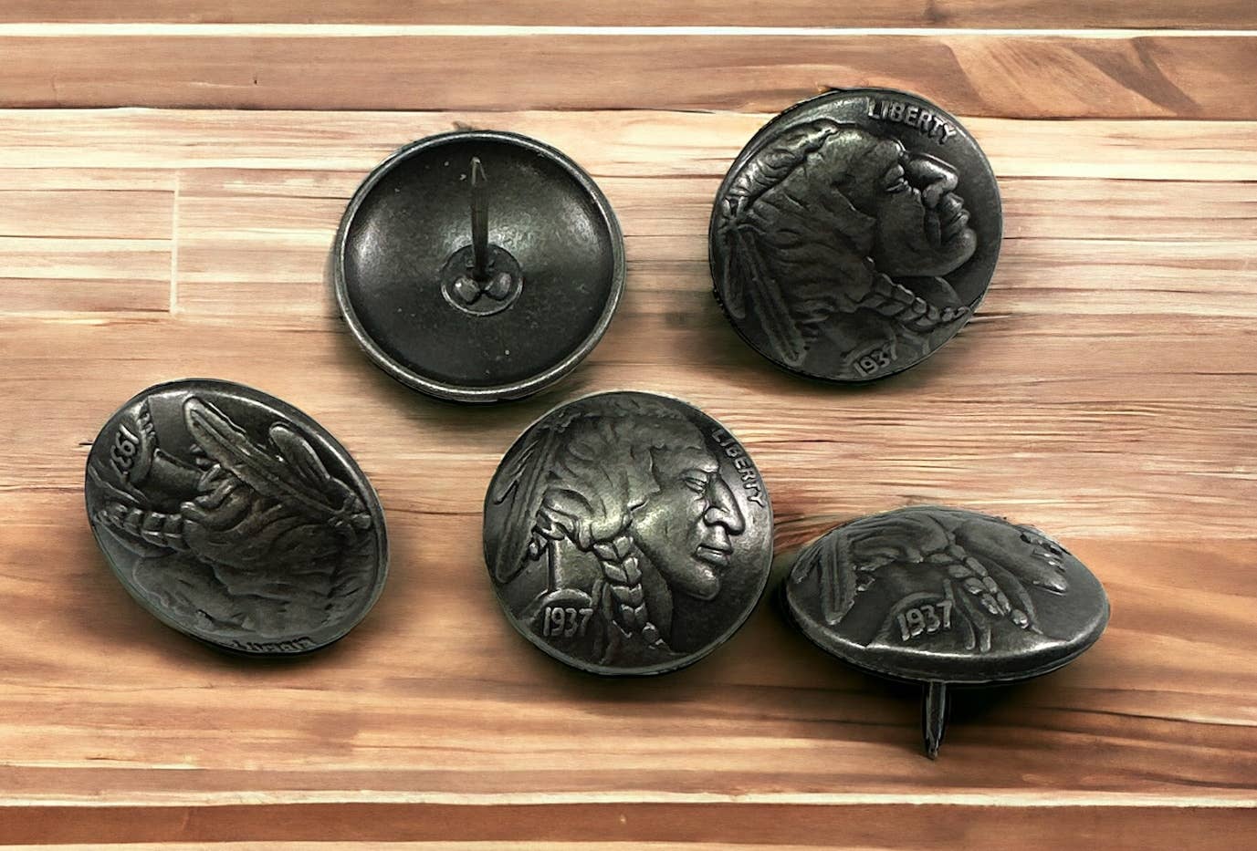 Rustic Iron Store - Wholesale Knob/Pull - Buffalo Nickel Tack1