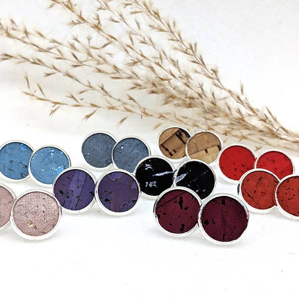 Cork Stud Earrings for wholesale by Elisabetta Studio