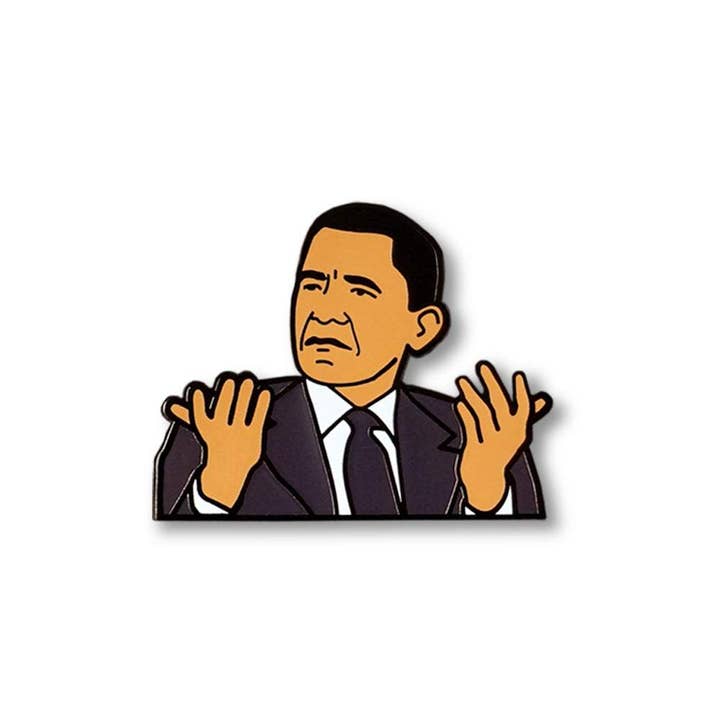 On Point Pins – Engroshandel Reversnål/knap – Præsident Barack Obama WTF Meme revers Emalje Pin1