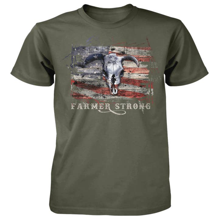 T-shirt en coton 4,5 oz Steer Flag pour la vente par American Traditions