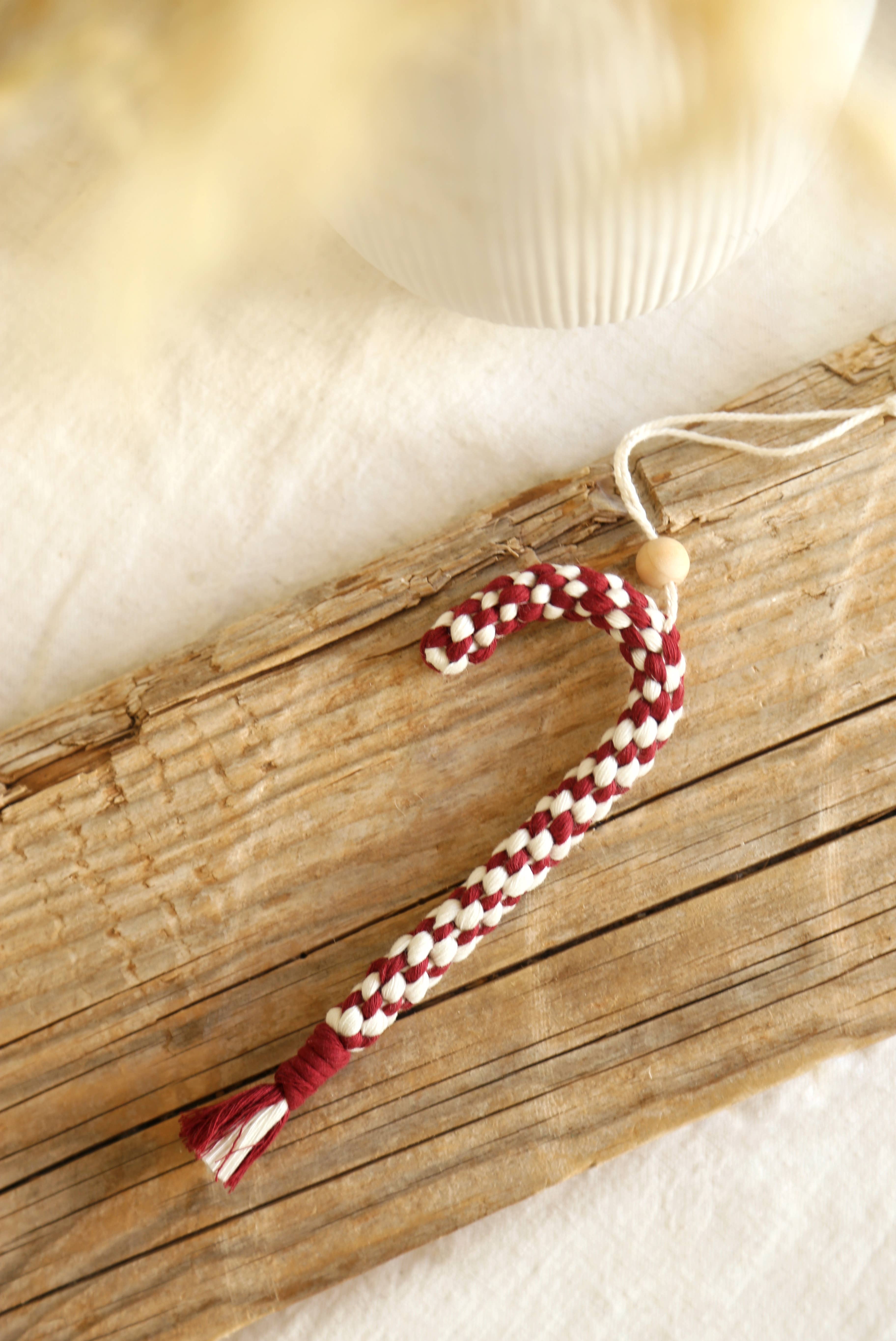 The Frenchie Knot – wholesale Ornament – Christmas Ornament - Candy Cane2