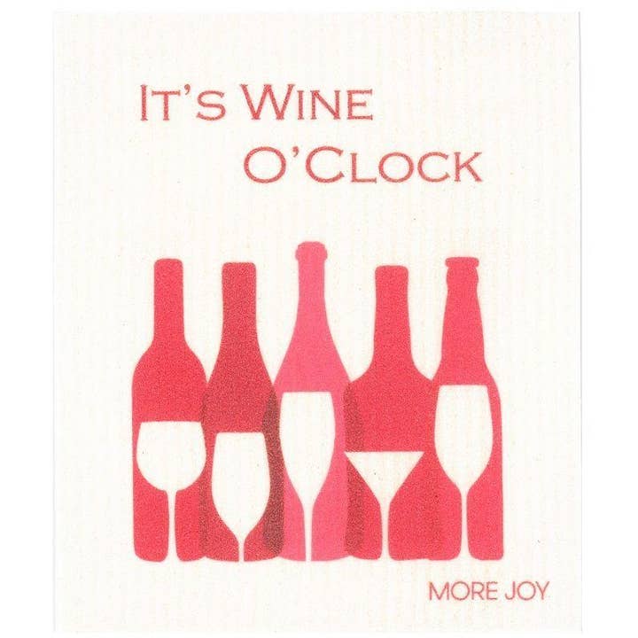 Strofinaccio It's Wine O'clock per la vendita all'ingrosso da parte di More Joy Home