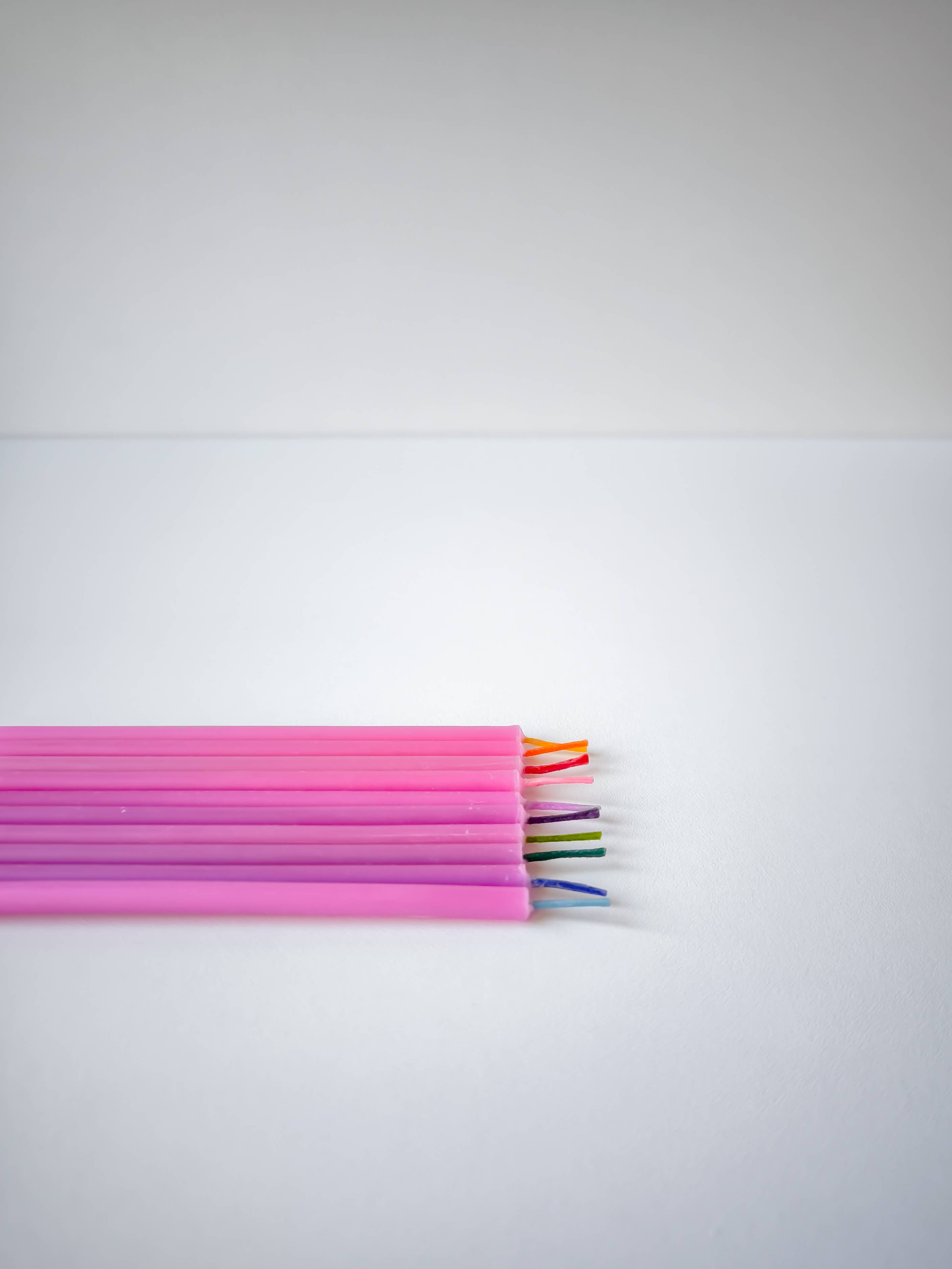 korys – wholesale Tårtljus – Födelsedagsljus - rosa bivax7