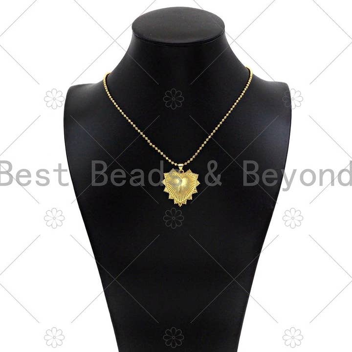 BestBeads&Beyond – wholesale Individual charm/pendant – 18K Real Gold Plated Heart Pendant/Charm, SKU#LK2953