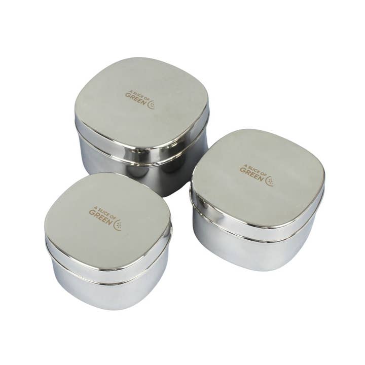 Bankura Set of Three Containers for wholesale by Green Pioneer: A Slice of Green + ReSpiin