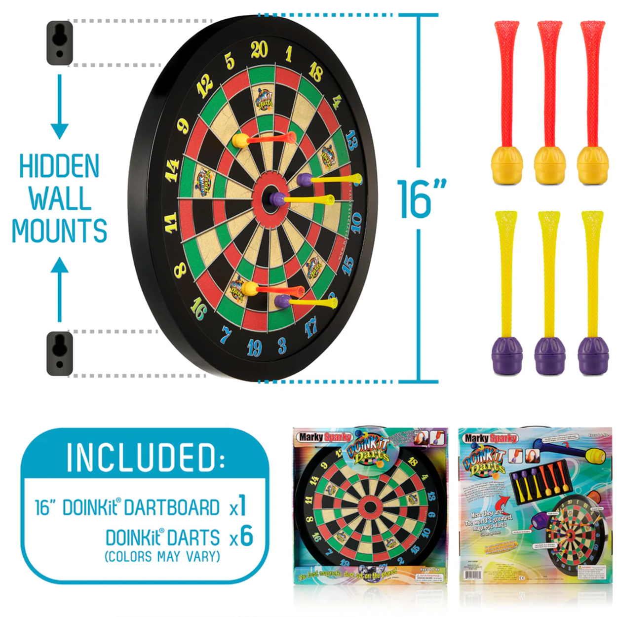 Marky Sparky Toys - Wholesale Sporting Game - Kids & Baby - Doinkit® Darts Original Dartboard6