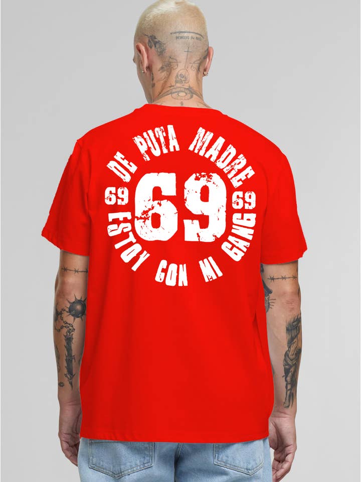 De Puta Madre 69 - Wholesale T-Shirt (Graphic) - Men's - DE PUTA MADRE 69 Crew Neck T-Shirt I'M WITH MY GANG7