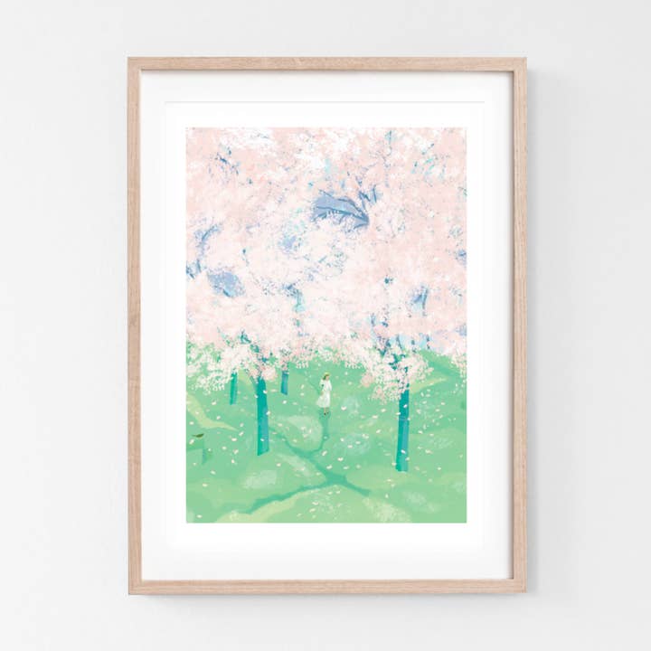 Art Print Sakura park for wholesale by Polka Paper