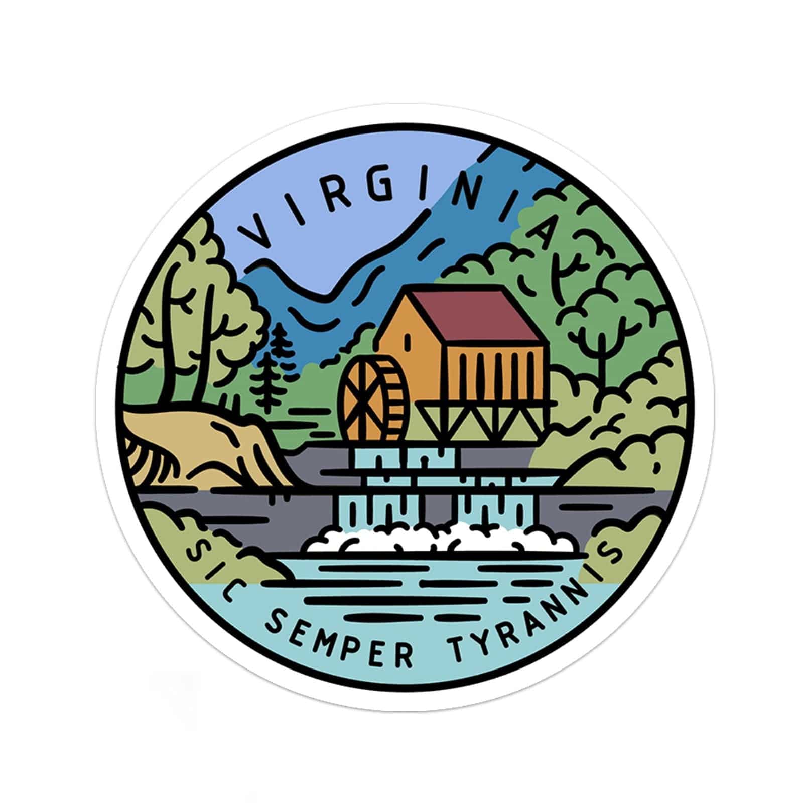 Albion Mercantile Co. - Wholesale Sticker - Virginia Sticker0