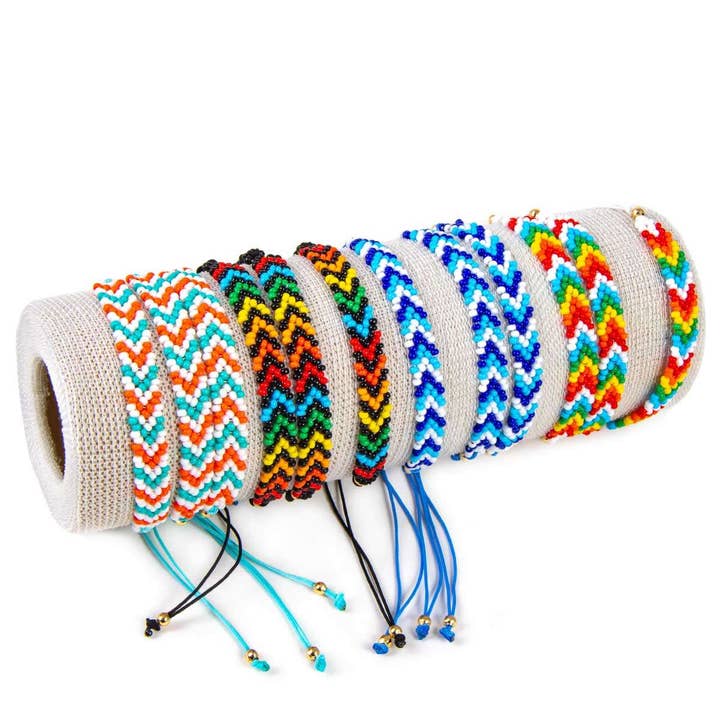 Miyuki Colorful Beaded Adjustable Bracelet for wholesale by CRETE TRADING INC