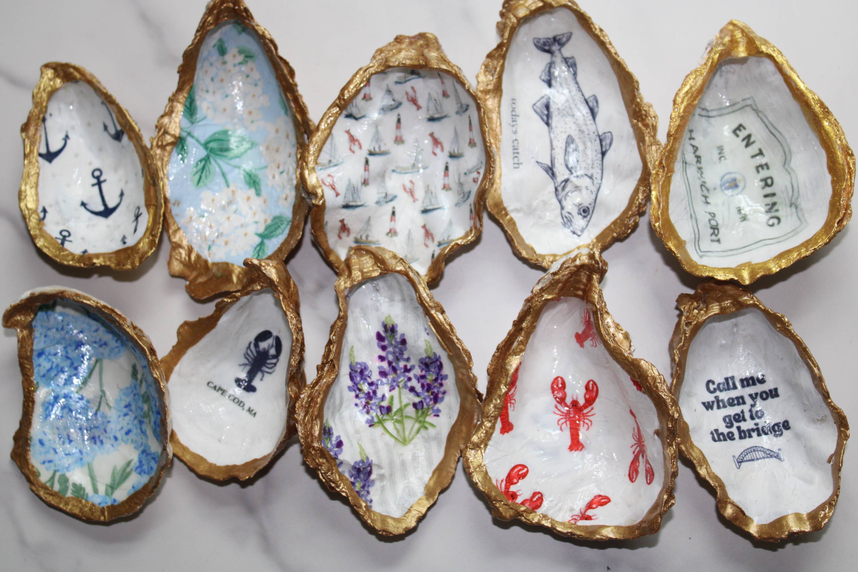 Coastal Collective Co. - Wholesale Jewelry Dish - Cape cod Bridge Oyster shell ring dish1