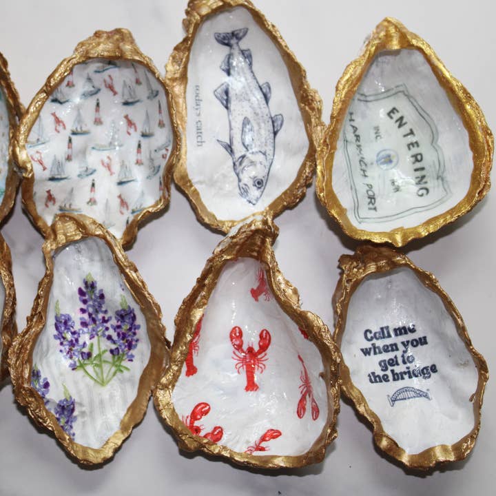 Coastal Collective Co. - Wholesale Jewelry Dish - Cape cod Bridge Oyster shell ring dish1