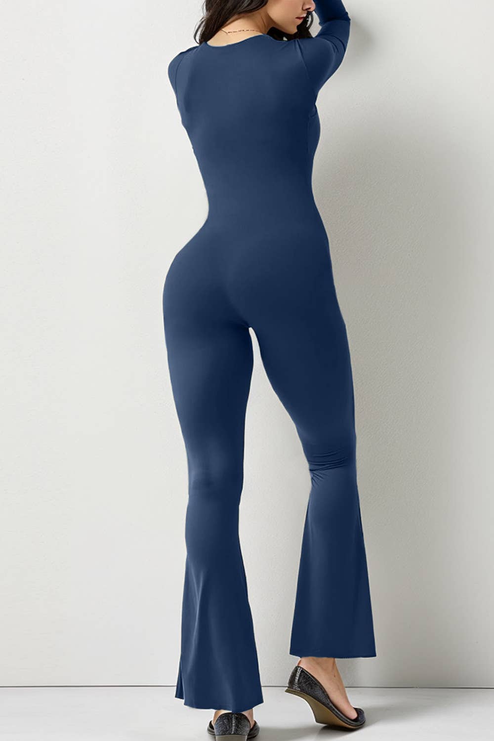 Lily Clothing - Wholesale Jumpsuit - Women's - Lift hip square neck wide leg high jump jumpsuit14