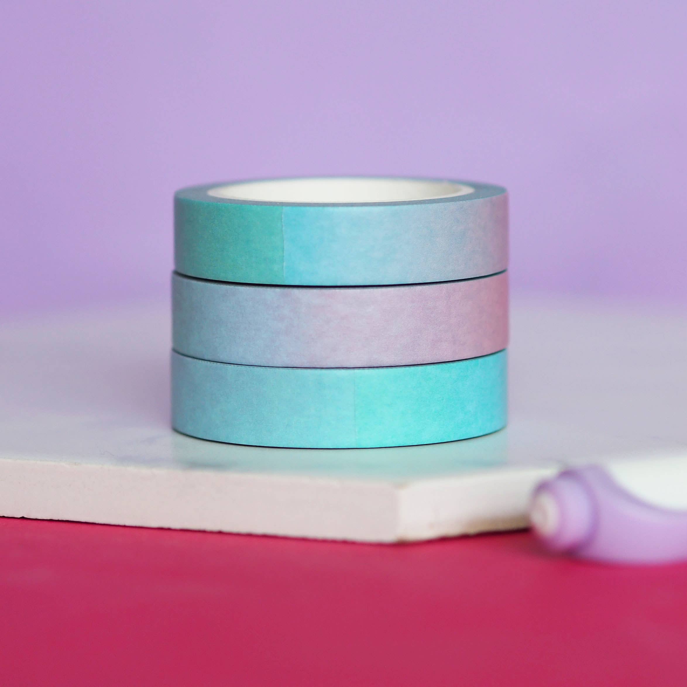 Nutmeg and Arlo - Wholesale Washi Tape - Cool Blue Ombre Gradient Washi Tape
