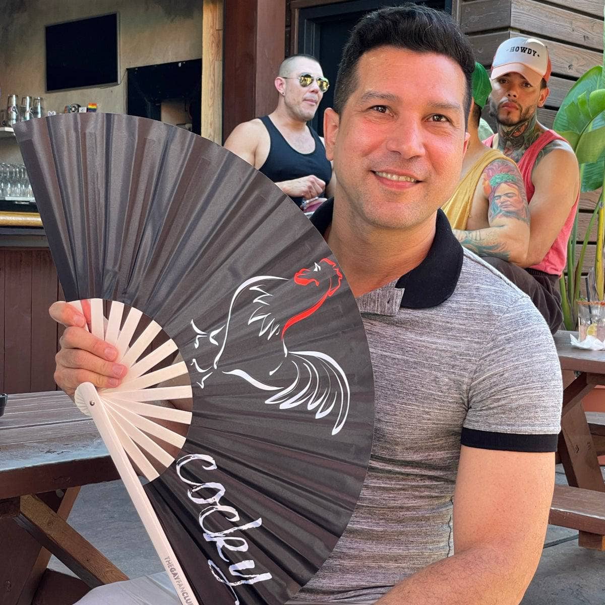 The Gay Fan Club - Wholesale Handheld Folding Fan - Cocky Fan2