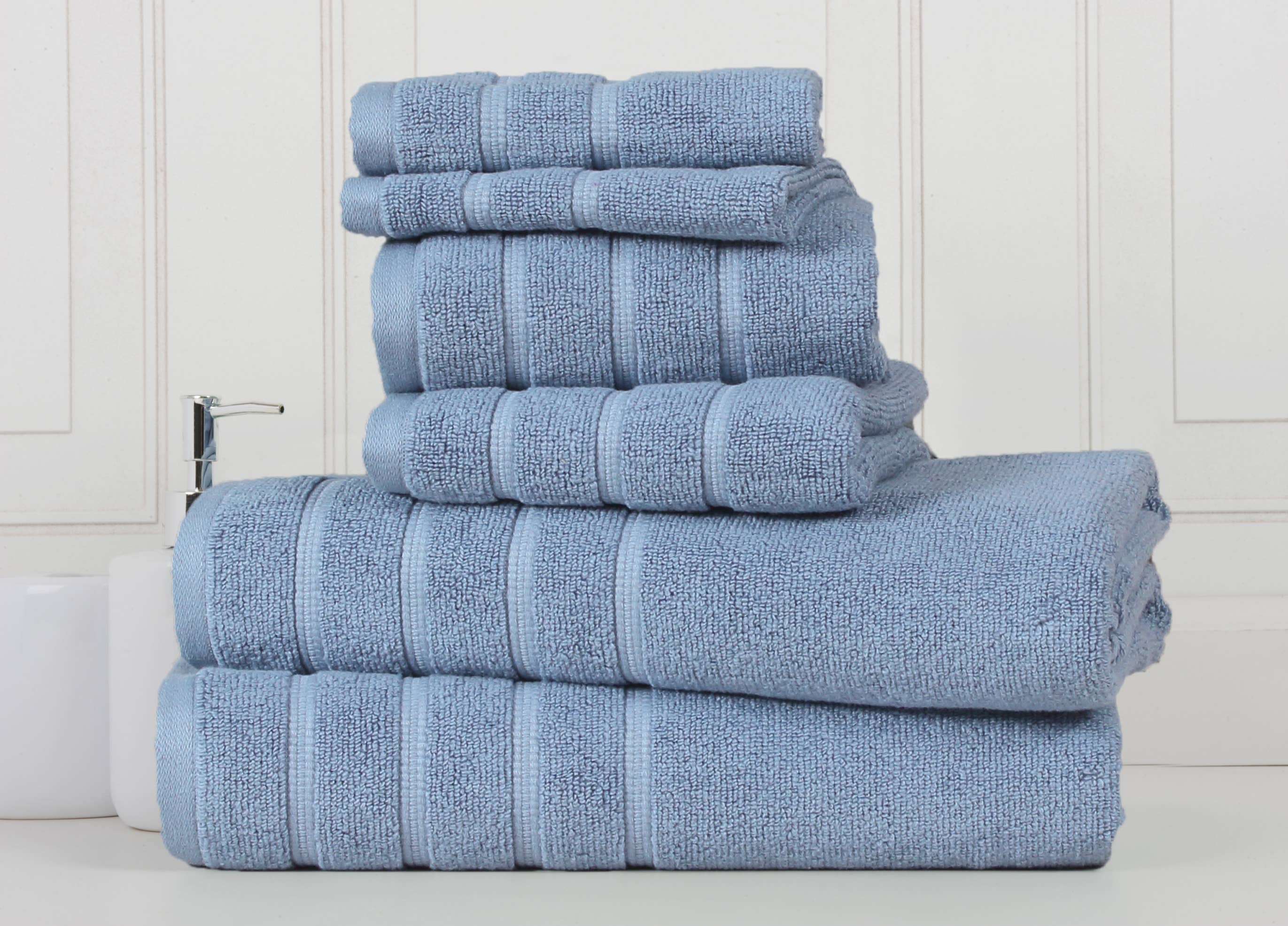 Bed Bath Fashions – wholesale Towel set – Bibb Home 6-Piece Zero Twist Egyptian Cotton Towel Set5
