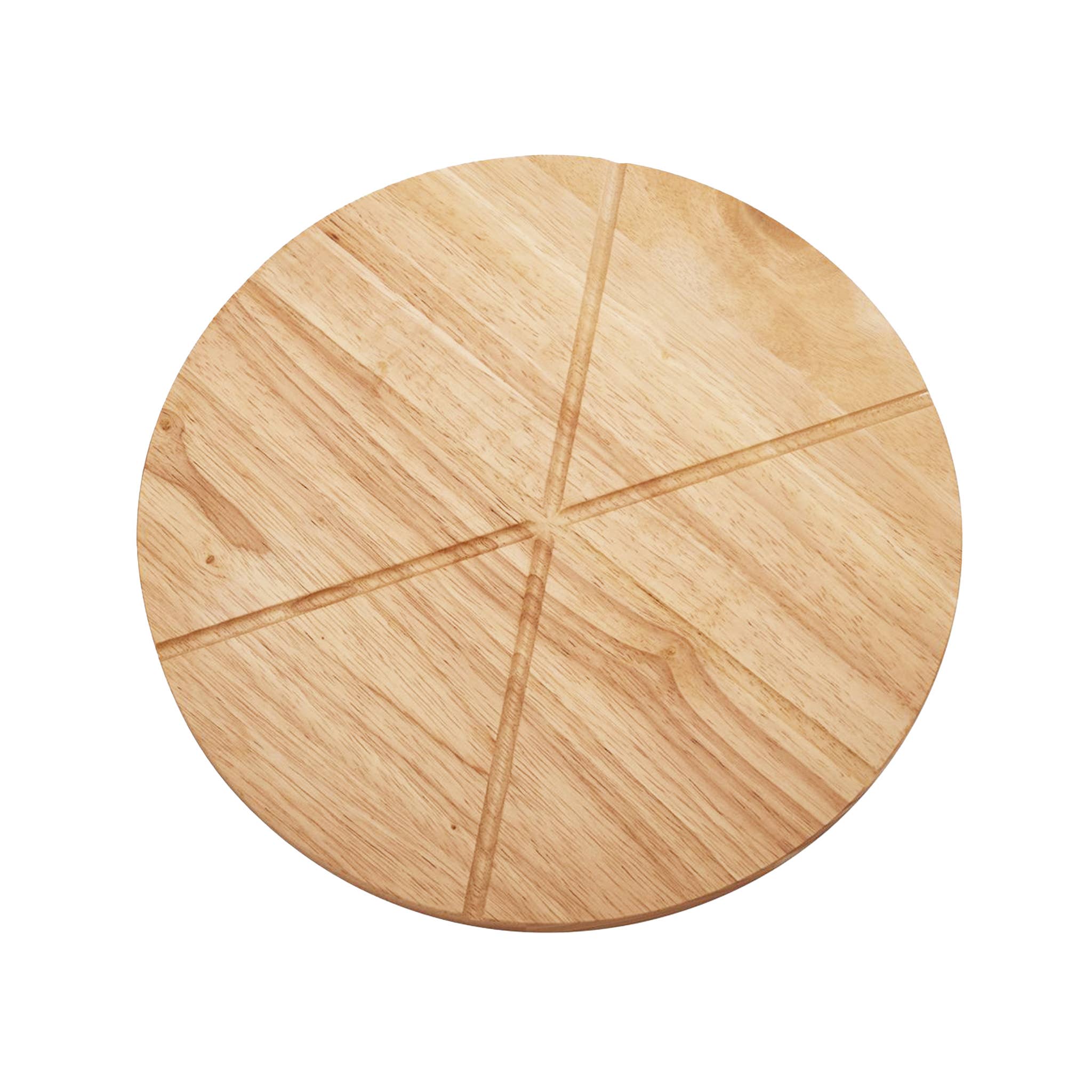 Creative Gifts International Inc. - Wholesale Cutting Board - 14" Wooden Pizza Board with Precision Cutting Wheel & Server2