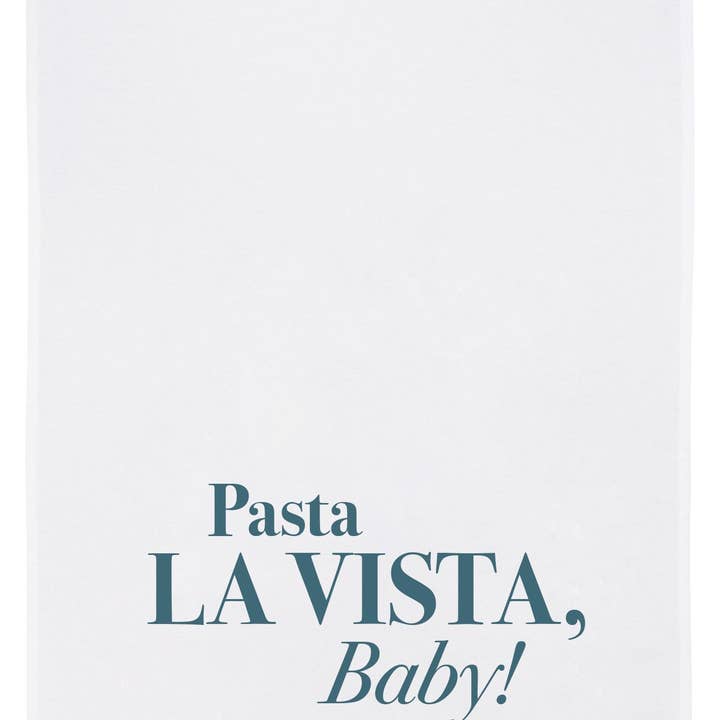 Tea towel white, Pasta La Vista, Baby! for wholesale by 17;30