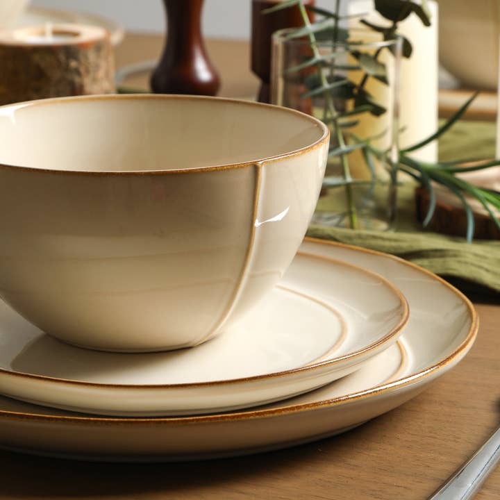Infinity Stoneware Dinnerware Set - Beige for wholesale on Faire3