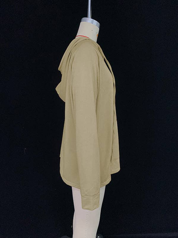 GREEN Original Solid Color Hoodies&Wide Leg Pants Two Pieces Set for wholesale on Faire5