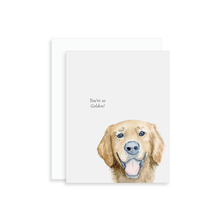 Korynne and Company - Wholesale Everyday Greeting Card - You're So Golden! Dog Greeting Card2