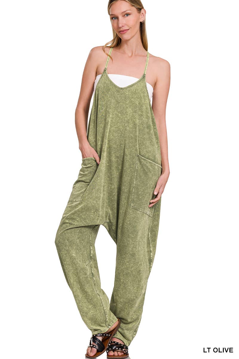 Vanilla Monkey - Wholesale Jumpsuit - Women's - Spaghetti Strap Scoop Neck Jumpsuit With Pockets4